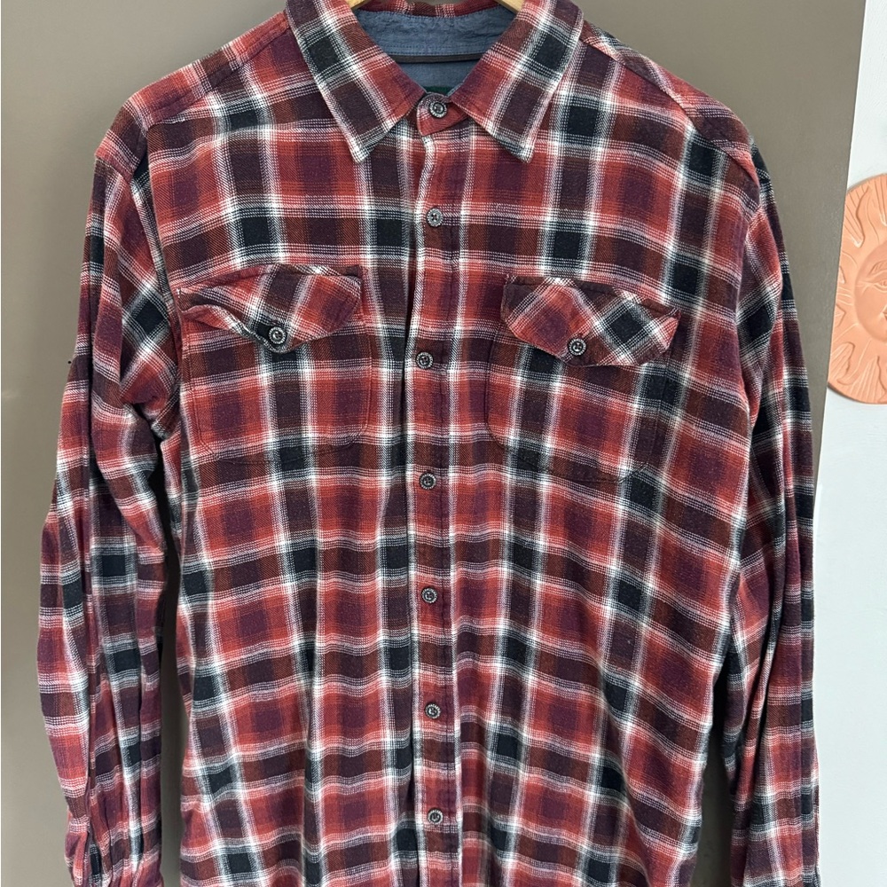 Flyshacker Red Plaid Button-Up Shirt